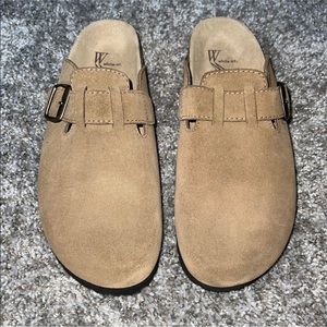 Birkenstock Boston Suede Buckle Clogs DUPE